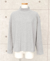 select MOCA | 【カラバリ4色】テレコリブハイネックドロップショルダーボックスシルエット長袖トップス(ニット/セーター)