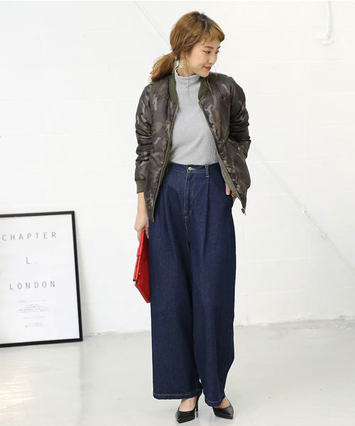 select MOCA（セレクトモカ）の「【カラバリ4色】テレコリブハイネックドロップショルダーボックスシルエット長袖トップス（ニット/セーター・レディース・ボルドー/ブラック/カーキ/グレー・FREE）」の21枚目の写真