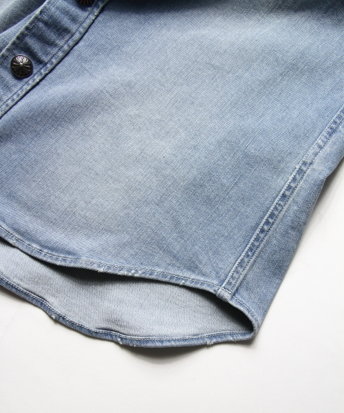 JACKROSE（ジャックローズ）の「コンチョWRデニムシャツ（シャツ/ブラウス・メンズ・サックスブルー・M/L/XL）」の7枚目の写真