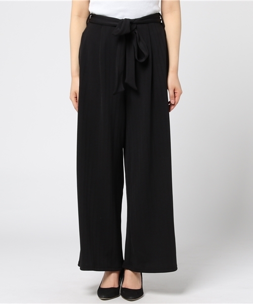 VENCEEXCHANGE（ヴァンスエクスチェンジ）の「ワイドリブニットソーベルト付きワイドパンツ（その他パンツ・レディース・ピンク/ブラック/オフホワイト/グレー・MEDIUM）」の5枚目の写真