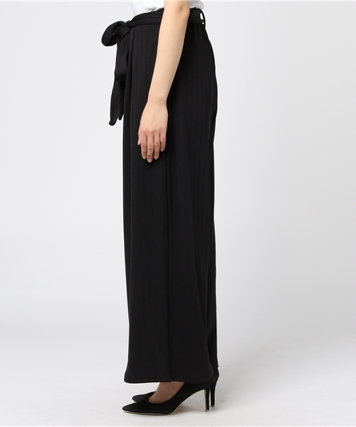 VENCEEXCHANGE（ヴァンスエクスチェンジ）の「ワイドリブニットソーベルト付きワイドパンツ（その他パンツ・レディース・ピンク/ブラック/オフホワイト/グレー・MEDIUM）」の6枚目の写真