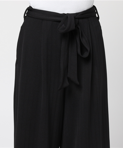 VENCEEXCHANGE（ヴァンスエクスチェンジ）の「ワイドリブニットソーベルト付きワイドパンツ（その他パンツ・レディース・ピンク/ブラック/オフホワイト/グレー・MEDIUM）」の8枚目の写真