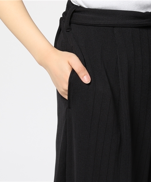 VENCEEXCHANGE（ヴァンスエクスチェンジ）の「ワイドリブニットソーベルト付きワイドパンツ（その他パンツ・レディース・ピンク/ブラック/オフホワイト/グレー・MEDIUM）」の10枚目の写真