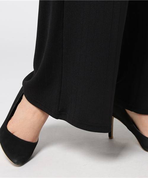 VENCEEXCHANGE（ヴァンスエクスチェンジ）の「ワイドリブニットソーベルト付きワイドパンツ（その他パンツ・レディース・ピンク/ブラック/オフホワイト/グレー・MEDIUM）」の11枚目の写真