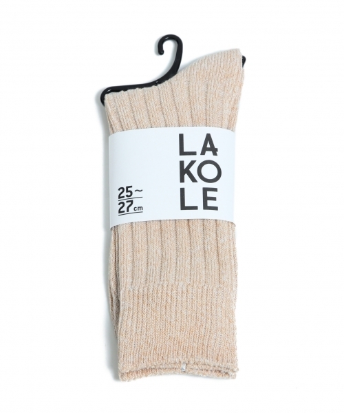 LAKOLE(ラコレ)の「【抗菌防臭】リブソックス / LAKOLE(ソックス/靴下・メンズ・ナチュラル/ブラック/ホワイト/グレー・M/L)」の4枚目の写真