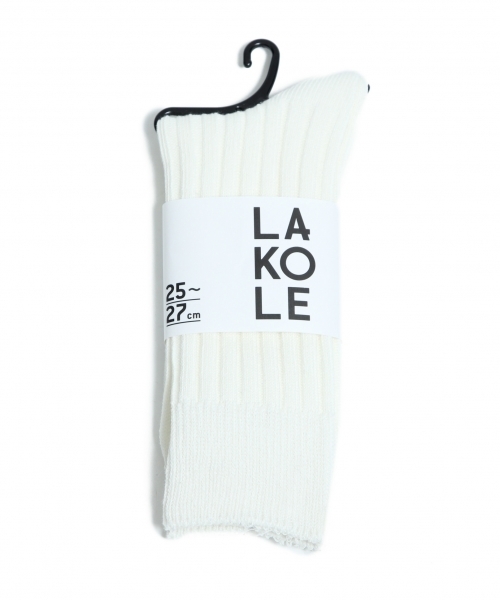 LAKOLE(ラコレ)の「【抗菌防臭】リブソックス / LAKOLE(ソックス/靴下・メンズ・ナチュラル/ブラック/ホワイト/グレー・M/L)」の2枚目の写真