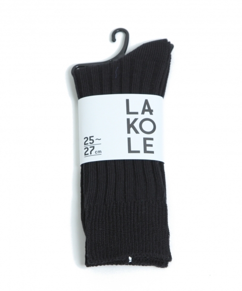LAKOLE(ラコレ)の「【抗菌防臭】リブソックス / LAKOLE(ソックス/靴下・メンズ・ナチュラル/ブラック/ホワイト/グレー・M/L)」の3枚目の写真