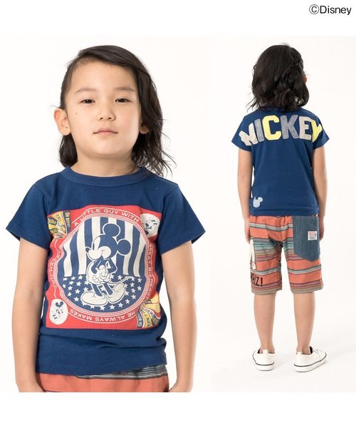 BREEZE（ブリーズ）の「Disney（ディズニー）ミッキーバンダナTシャツ（Tシャツ/カットソー・キッズ・ネイビー/グレー/オレンジ・110/130/80/90/120/100/140/95）」の4枚目の写真