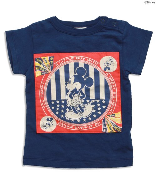 BREEZE（ブリーズ）の「Disney（ディズニー）ミッキーバンダナTシャツ（Tシャツ/カットソー・キッズ・ネイビー/グレー/オレンジ・110/130/80/90/120/100/140/95）」の5枚目の写真