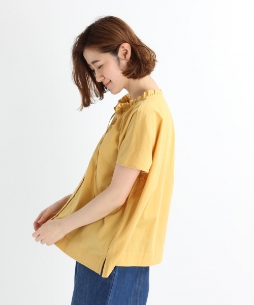 Studio clip 新品 トップス プルオーバー 半袖 ブラウス 緑 F studio