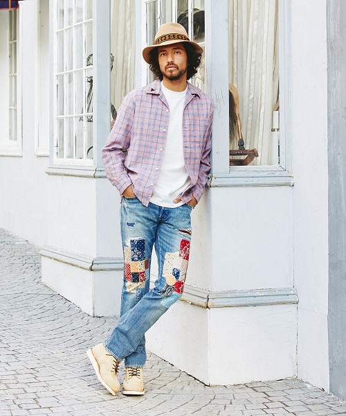 HYSTERIC GLAMOUR(ヒステリックグラマー)の「HARD HABIT刺繍 長袖オープンカラーSH(シャツ/ブラウス・メンズ・ブルー系その他/ピンク系その他/ブラック系その他・MEDIUM/LARGE/SMALL)」の6枚目の写真