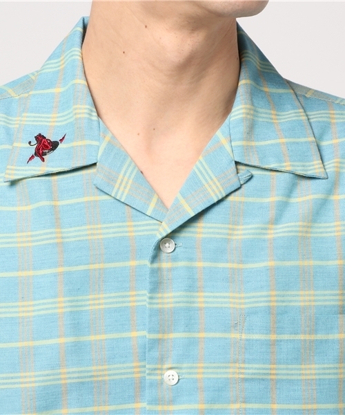 HYSTERIC GLAMOUR(ヒステリックグラマー)の「HARD HABIT刺繍 長袖オープンカラーSH(シャツ/ブラウス・メンズ・ブルー系その他/ピンク系その他/ブラック系その他・MEDIUM/LARGE/SMALL)」の13枚目の写真