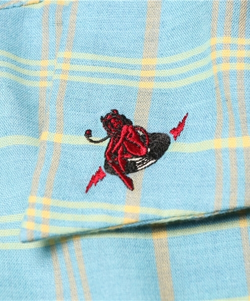 HYSTERIC GLAMOUR(ヒステリックグラマー)の「HARD HABIT刺繍 長袖オープンカラーSH(シャツ/ブラウス・メンズ・ブルー系その他/ピンク系その他/ブラック系その他・MEDIUM/LARGE/SMALL)」の16枚目の写真