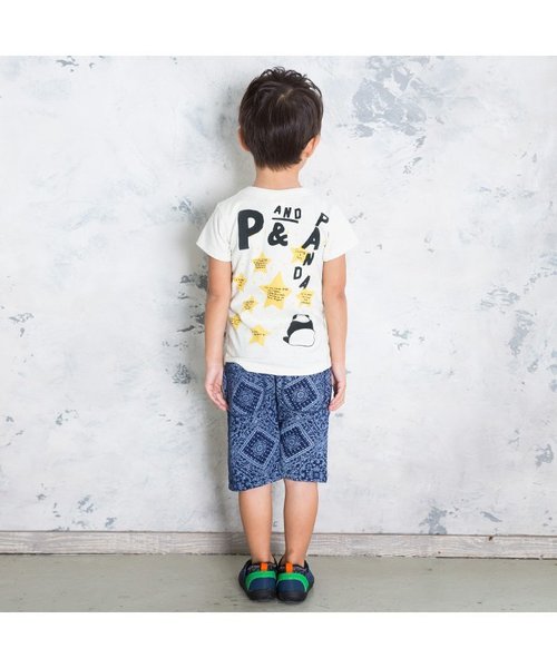 BREEZE(ブリーズ)の「2TONEパンダTシャツ(Tシャツ/カットソー・キッズ・グレー/ブラック/キナリ・100/120/140/80/90/95/130/110)」の7枚目の写真