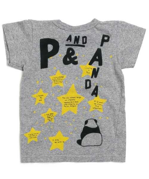 BREEZE(ブリーズ)の「2TONEパンダTシャツ(Tシャツ/カットソー・キッズ・グレー/ブラック/キナリ・100/120/140/80/90/95/130/110)」の8枚目の写真