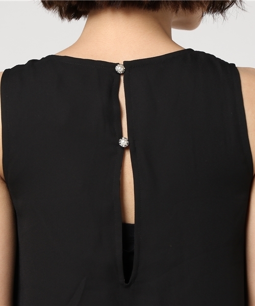 GeeRA（ジーラ）の「セットアップ風オールインワン（つなぎ/オールインワン・レディース・ブラック系その他/ピンクベージュ/ブラック×ホワイト/ホワイト・SMALL/MEDIUM/X-LARGE/LARGE）」の9枚目の写真