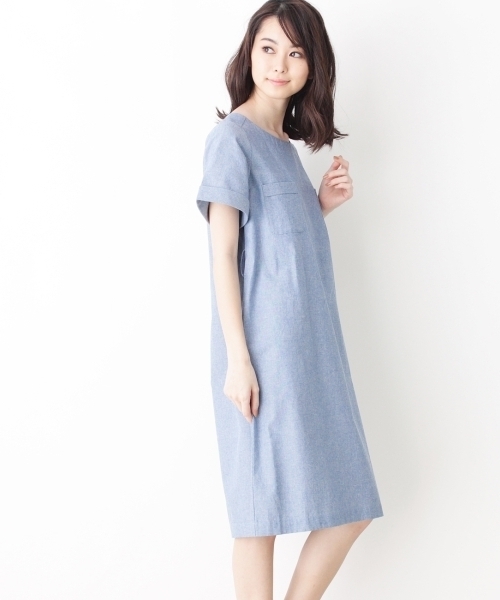 grove(グローブ)の「◆サッシュベルト付きポケットワンピース(ワンピース・レディース・ベージュ/ブルー/グリーン・03/02)」の11枚目の写真