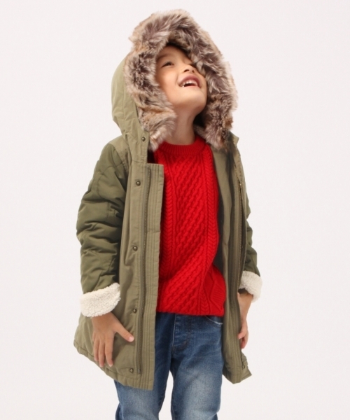 GLOBAL WORK（グローバルワーク）の「【キッズ】ハッスイモッズコート 17/760159（モッズコート・キッズ・カーキ/グリーン系その他/キャメル/グレー/ネイビー・SMALL/MEDIUM/LARGE/X-LARGE/XX-LARGE）」の3枚目の写真