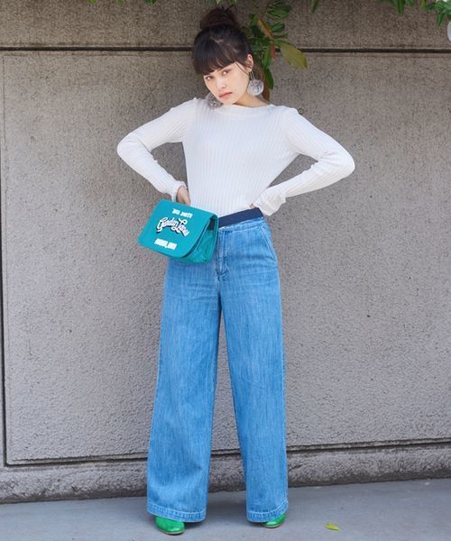 Casselini（キャセリーニ）の「ユニフォーム刺繍ウエストBAG（ボディバッグ/ウエストポーチ・レディース・ホワイト/ブラウン/レッド/グリーン・FREE）」の9枚目の写真