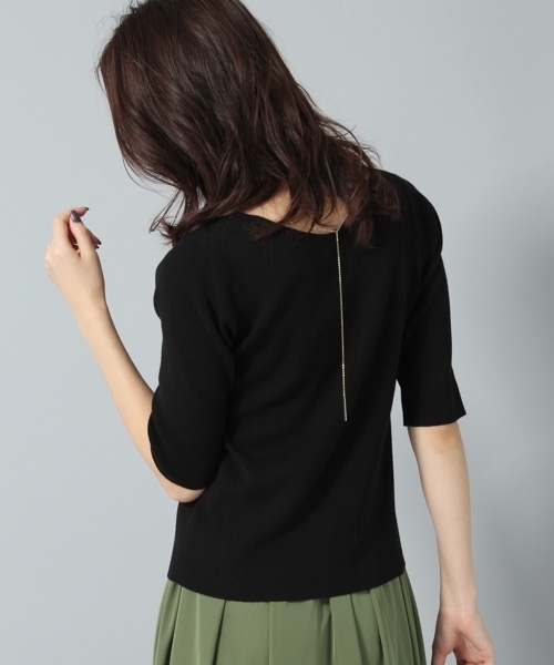 Andemiu（アンデミュウ）の「アクセツキソウバリ５Sプルオーバー768011（ニット/セーター・レディース・グレー/オフホワイト/ブラック・FREE）」の2枚目の写真