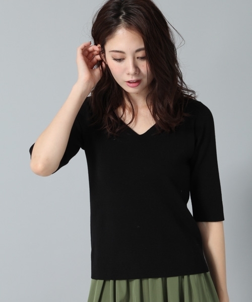 Andemiu（アンデミュウ）の「アクセツキソウバリ５Sプルオーバー768011（ニット/セーター・レディース・グレー/オフホワイト/ブラック・FREE）」の14枚目の写真