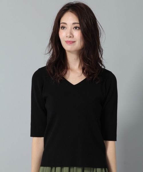 Andemiu（アンデミュウ）の「アクセツキソウバリ５Sプルオーバー768011（ニット/セーター・レディース・グレー/オフホワイト/ブラック・FREE）」の15枚目の写真