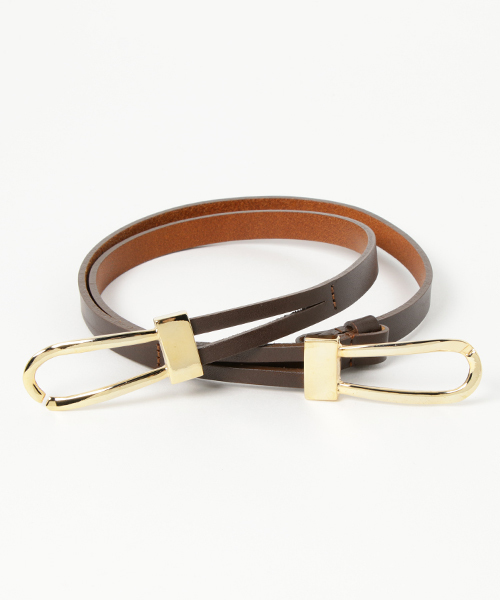 laboratory work（ラボラトリーワーク）の「Wループバックベルト（ベルト・レディース・ブラック/ブラウン系その他・FREE）」の2枚目の写真