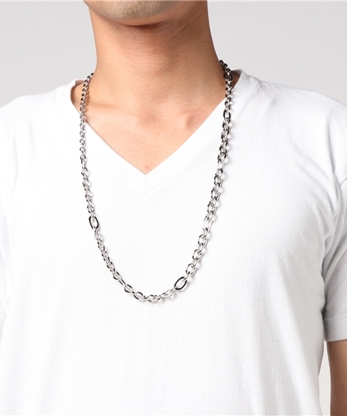 rovtski（ロフトスキー）の「rovtski チェーンネックレス/XG17090504（ネックレス・メンズ・ライトブラック/シルバー系その他・FREE）」の4枚目の写真