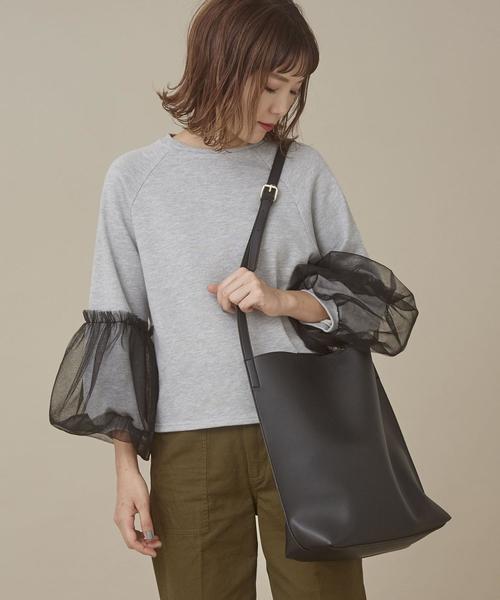 Another Edition(アナザーエディション)の「【WEB限定】シンプルショルダー(ショルダーバッグ・レディース・ブラック/ナチュラル/シルバー・FREE)」の2枚目の写真