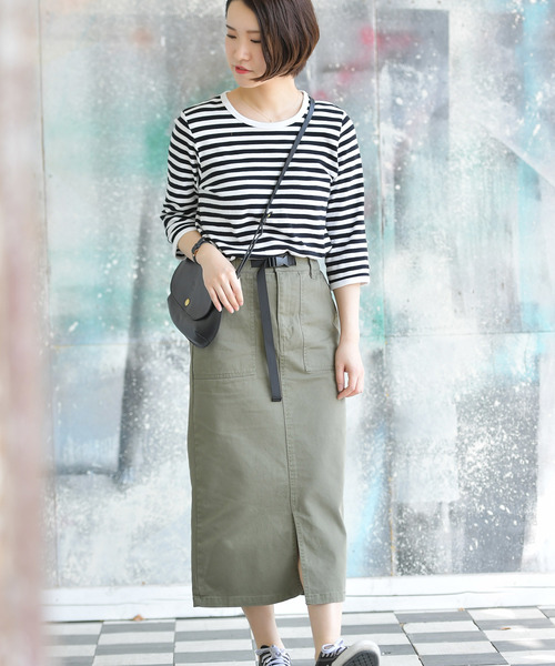 rps(アールピーエス)の「ベイカーロングタイトスカート(スカート・レディース・ブラック/ベージュ/カーキ/ライトベージュ/カーキブラウン/キャメル・M)」の6枚目の写真