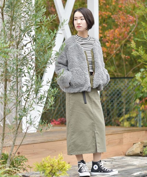 rps(アールピーエス)の「ベイカーロングタイトスカート(スカート・レディース・ブラック/ベージュ/カーキ/ライトベージュ/カーキブラウン/キャメル・M)」の21枚目の写真