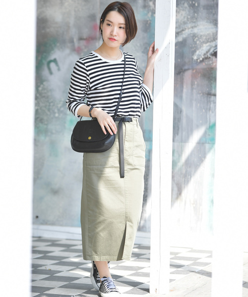 rps(アールピーエス)の「ベイカーロングタイトスカート(スカート・レディース・ブラック/ベージュ/カーキ/ライトベージュ/カーキブラウン/キャメル・M)」の13枚目の写真