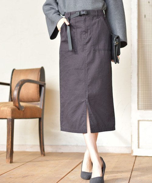 rps(アールピーエス)の「ベイカーロングタイトスカート(スカート・レディース・ブラック/ベージュ/カーキ/ライトベージュ/カーキブラウン/キャメル・M)」の10枚目の写真