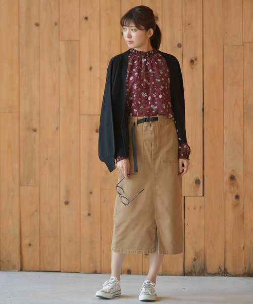 rps(アールピーエス)の「ベイカーロングタイトスカート(スカート・レディース・ブラック/ベージュ/カーキ/ライトベージュ/カーキブラウン/キャメル・M)」の14枚目の写真