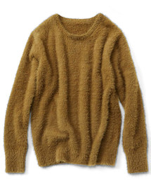 IEDIT | ＩＥＤＩＴ　シックカラーの洗練フェザーヤーンニットプルオーバー(ニット/セーター)