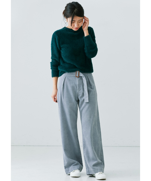 IEDIT(イディット)の「IEDIT シックカラーの洗練フェザーヤーンニットプルオーバー(ニット/セーター・レディース・ブラウン/グリーン/キャメル・SMALL/MEDIUM/LARGE/X-LARGE/XX-LARGE)」の17枚目の写真