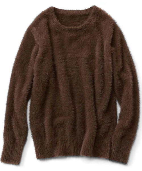 IEDIT(イディット)の「IEDIT シックカラーの洗練フェザーヤーンニットプルオーバー(ニット/セーター・レディース・ブラウン/グリーン/キャメル・SMALL/MEDIUM/LARGE/X-LARGE/XX-LARGE)」の10枚目の写真
