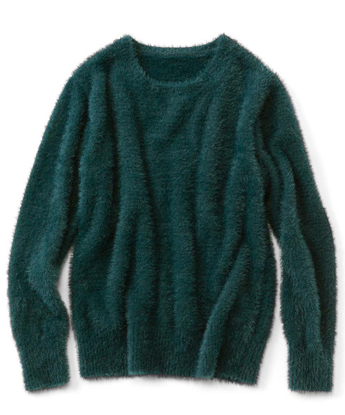 IEDIT(イディット)の「IEDIT シックカラーの洗練フェザーヤーンニットプルオーバー(ニット/セーター・レディース・ブラウン/グリーン/キャメル・SMALL/MEDIUM/LARGE/X-LARGE/XX-LARGE)」の12枚目の写真