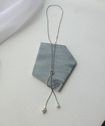 Luxe brille（リュクスブリエ）の「パールヘッド ビジューチェーンロングネックレス（ネックレス）」