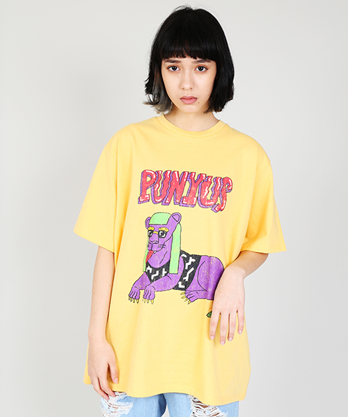 PUNYUS（プニュズ）の「Lion Tシャツ（Tシャツ/カットソー・レディース・イエロー/レッド/ブラック・4/3）」の2枚目の写真