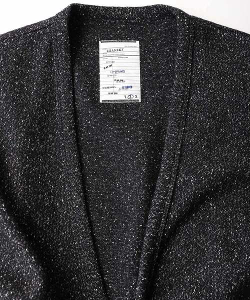 SHAREEF（シャリーフ）の「NEP WOOL LONG CARDIGAN（カーディガン/ボレロ・メンズ・ミント/ブラック/パープル・3/2/1）」の6枚目の写真