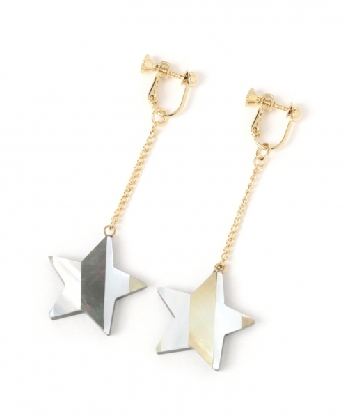 GLOBAL WORK（グローバルワーク）の「モチーフシェルイヤリング/789035（イヤリング・レディース・ホワイト/ライトグレー/イエロー・FREE）」の3枚目の写真