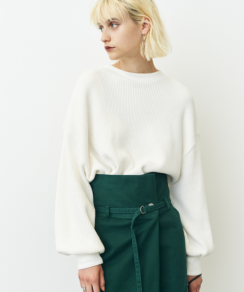 未使用タグ付✨CLANE COMFORTABLE TURTLE TOPS 完売品 CLANE（クラネ）の「【CLANE】THERMAL VOLUME SLEEVE TOPS 15105-1101