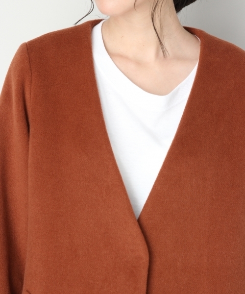 LOWRYS FARM（ローリーズファーム）の「メリノウールノーカラーコート　794329（その他アウター・レディース・ライトグレー/ブラック/グレー/ブラウン/グリーン・MEDIUM/LARGE）」の12枚目の写真