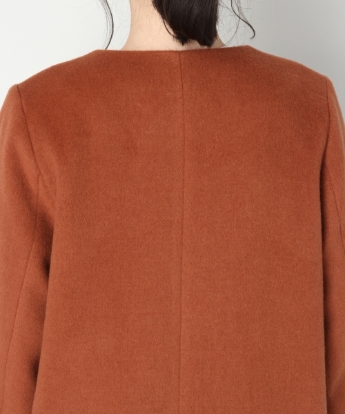 LOWRYS FARM（ローリーズファーム）の「メリノウールノーカラーコート　794329（その他アウター・レディース・ライトグレー/ブラック/グレー/ブラウン/グリーン・MEDIUM/LARGE）」の9枚目の写真