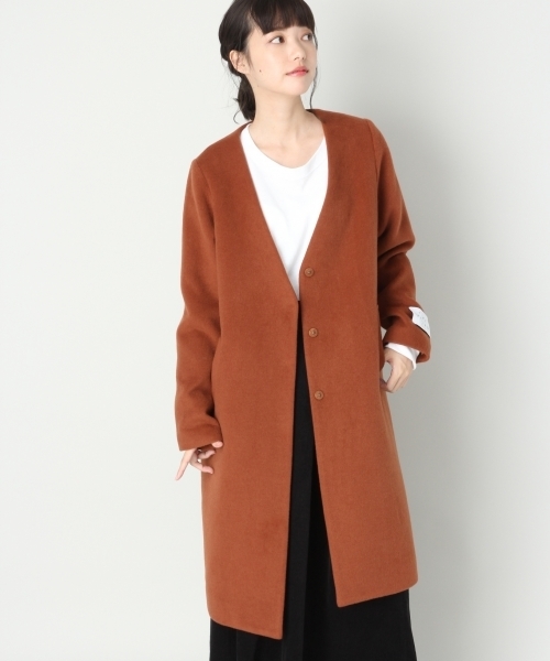 LOWRYS FARM（ローリーズファーム）の「メリノウールノーカラーコート　794329（その他アウター・レディース・ライトグレー/ブラック/グレー/ブラウン/グリーン・MEDIUM/LARGE）」の17枚目の写真