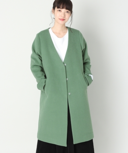 LOWRYS FARM（ローリーズファーム）の「メリノウールノーカラーコート　794329（その他アウター・レディース・ライトグレー/ブラック/グレー/ブラウン/グリーン・MEDIUM/LARGE）」の18枚目の写真