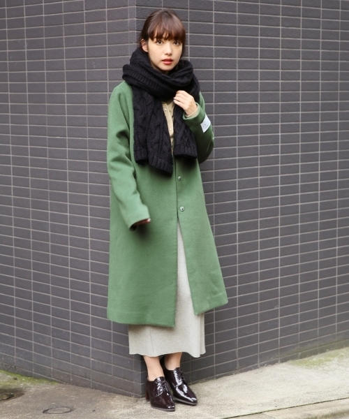 LOWRYS FARM（ローリーズファーム）の「メリノウールノーカラーコート　794329（その他アウター・レディース・ライトグレー/ブラック/グレー/ブラウン/グリーン・MEDIUM/LARGE）」の20枚目の写真