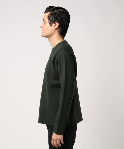 CLANE(クラネ)の「BASIC BOX KNIT TOPS(ニット/セーター・メンズ・ブラック/オレンジ/グリーン・1/2)」の4枚目の写真
