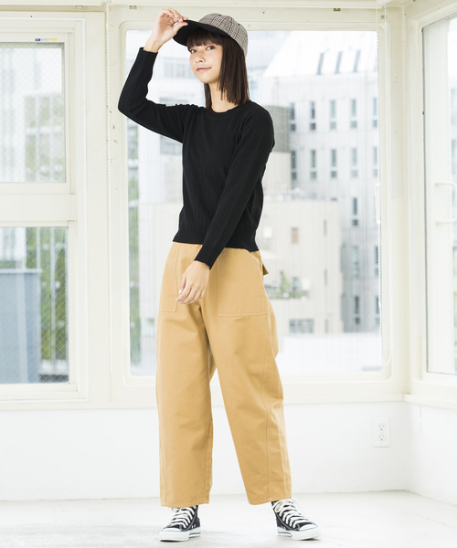 WEGO(ウィゴー)の「WEGO/ワイドリブUネックニット(ニット/セーター・レディース・ブラック/オフホワイト/ブラウン/パープル・FREE)」の20枚目の写真